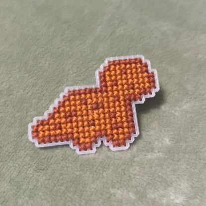Cross Stitch Dino Nuggies Pin