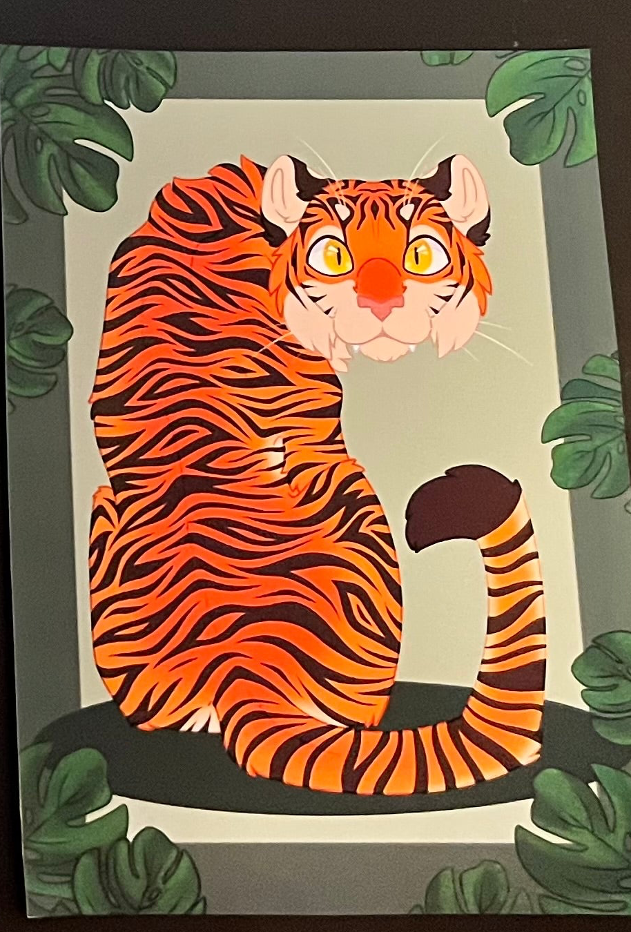 Monstera Tiger Print (5x7)