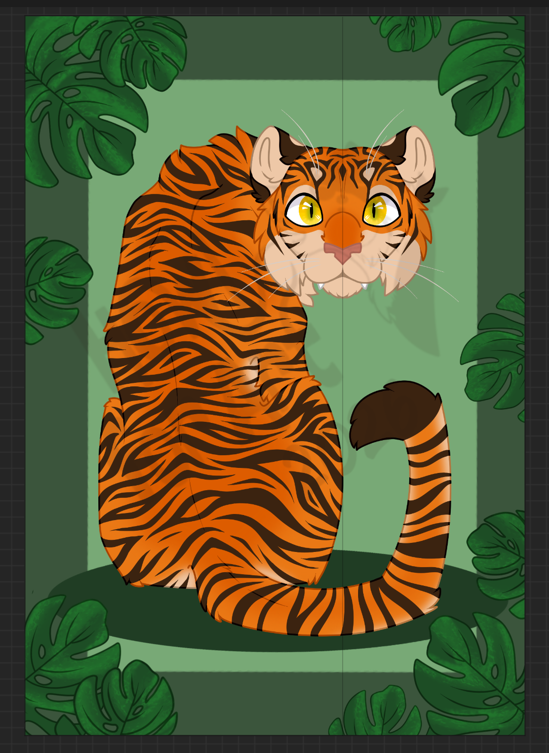 Monstera Tiger Print (5x7)