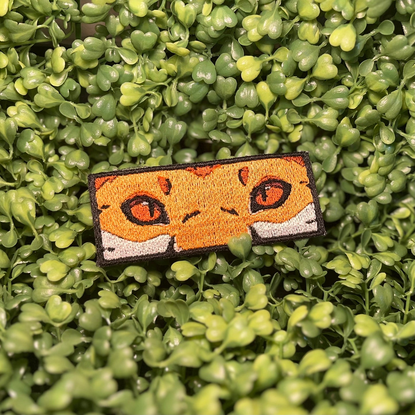 Red Fox Eyes Iron-on Patch