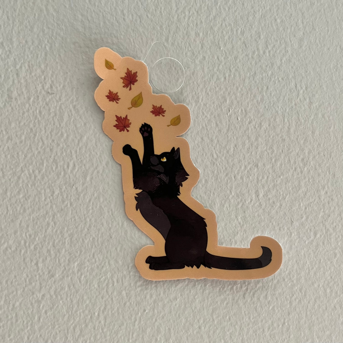 Autumn Black Cat Sticker