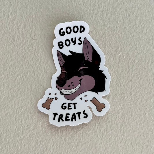 Good Boys Get Treats Sticker