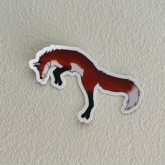 Jumping Fox Sticker