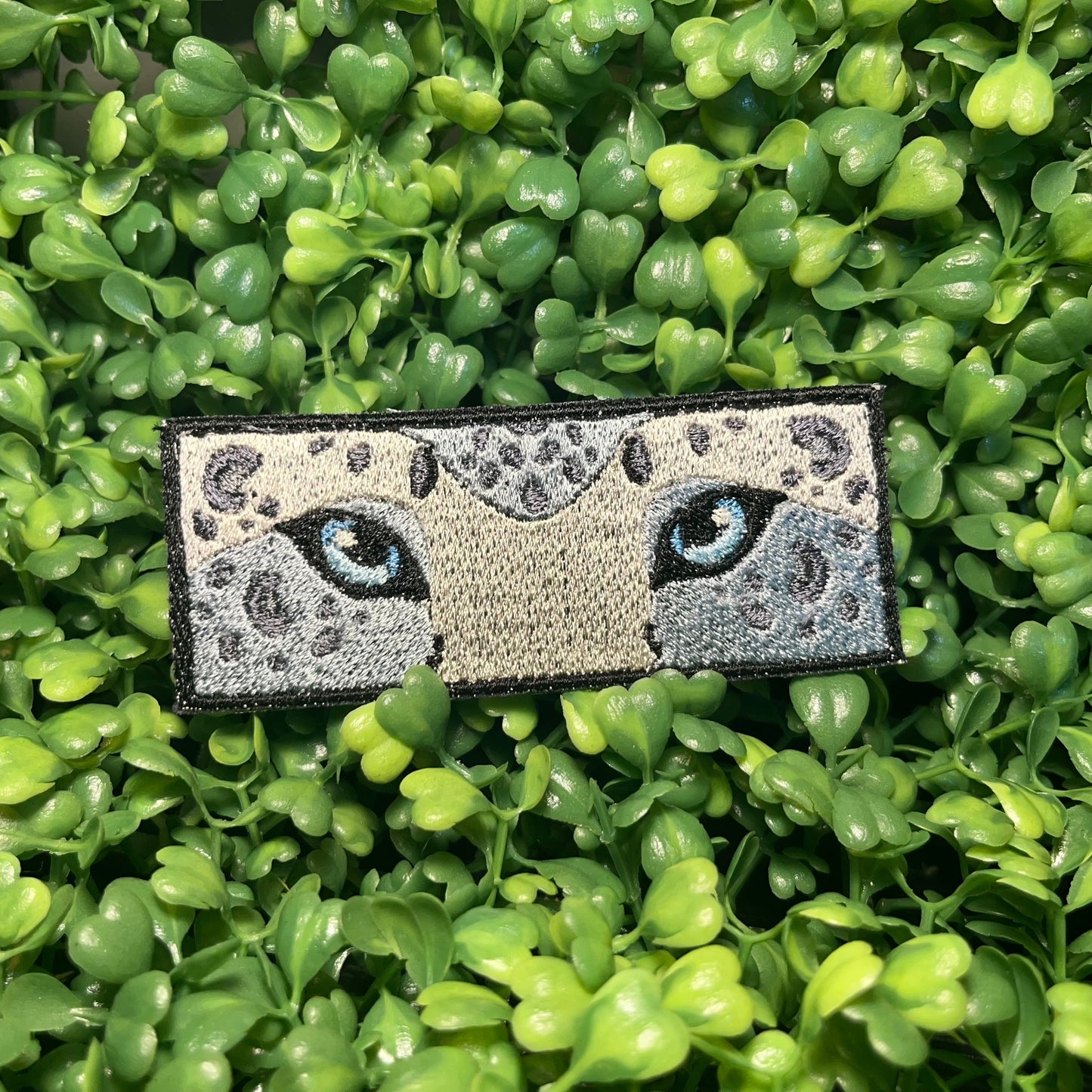 Snow Leopard Eyes Iron on Patch