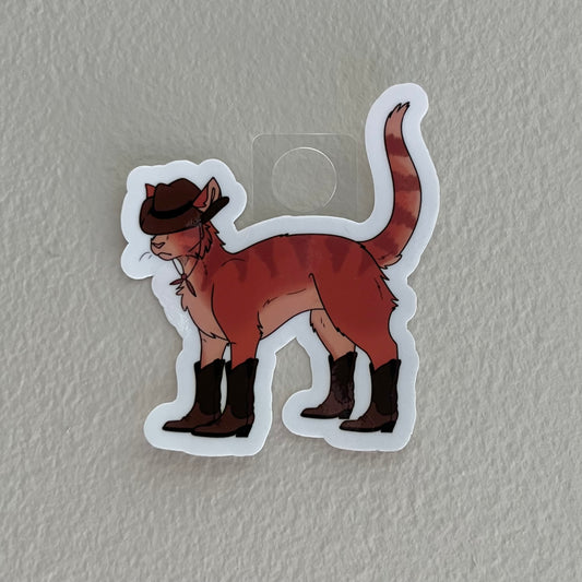 Western Cat Sticker